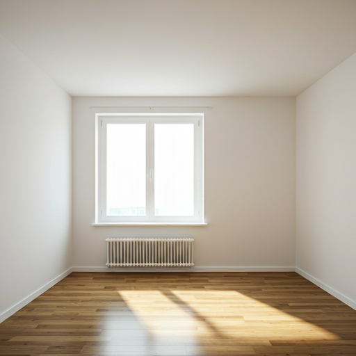 Empty modern bedroom