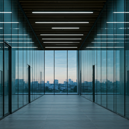 Modern commercial office space prepared for professional photography