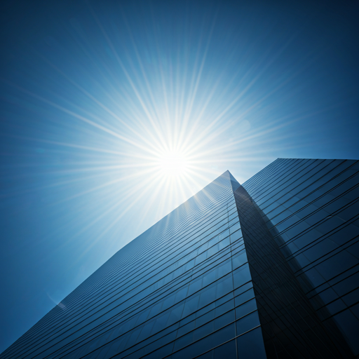 Cinematic video frame of a commercial building walkthrough tour