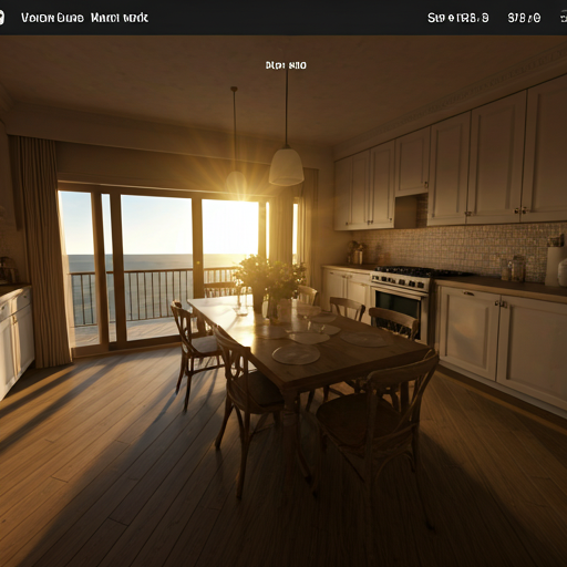 Aegean Heights interactive VR tour brochure with coastal imagery